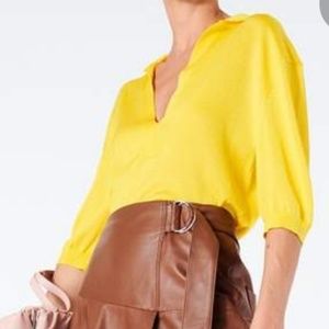 Tibi viscose short sleeve polo